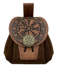 Germanischer Geldbeutel - Vegvisir - braun