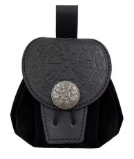 Germanischer Geldbeutel - Vegvisir - schwarz