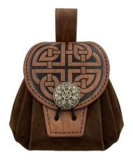 Germanischer Geldbeutel - Wotansknoten - braun