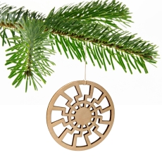 Julfest - Weihnachtsbaumschmuck - Schwarze Sonne - 5er Pack Julfest - Weihnachtsbaumschmuck - Schwarze Sonne - 5er Pack