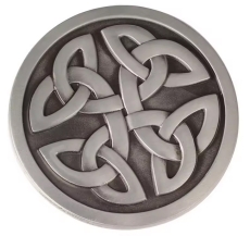 Gürtelschnalle - keltisches Geflecht - silber Optik