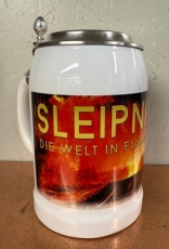 Bierkrug mit Zinndeckel - Sleipnir - Die Welt in Flammen Bierkrug mit Zinndeckel - Sleipnir - Die Welt in Flammen
