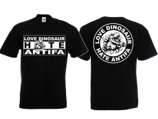 T-Hemd - Love Dinosaur - Hate Antifa - schwarz T-Hemd - Love Dinosaur - Hate Antifa - schwarz