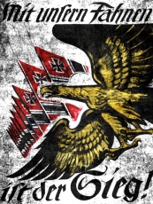 Blechschild - 20x30cm - Mit unseren Fahnen ist der Sieg Blechschild - 20x30cm - Mit unseren Fahnen ist der Sieg