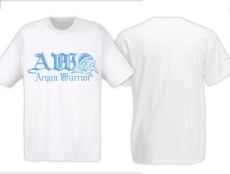 T-Hemd - Aryan Warrior - Logo - weiß/hellblau T-Hemd - Aryan Warrior - Logo - weiß/hellblau