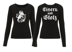 Frauen - Sweatshirt - Eiserner Löwe - Eisern und Stolz - schwarz