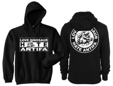 Frauen - Kapuzenpullover - Love Dinosaur - Hate Antifa Frauen - Kapuzenpullover - Love Dinosaur - Hate Antifa