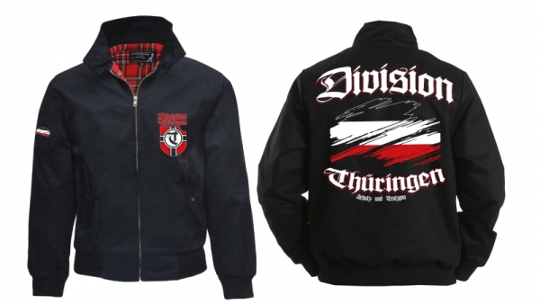 Harrington Jacke - bedruckt - schwarz - Division Thüringen Harrington Jacke - bedruckt - schwarz - Division Thüringen