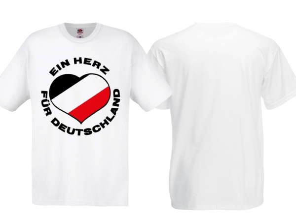 T-Hemd - Ein Herz für Deutschland - klassisch - weiß T-Hemd - Ein Herz für Deutschland - klassisch - weiß