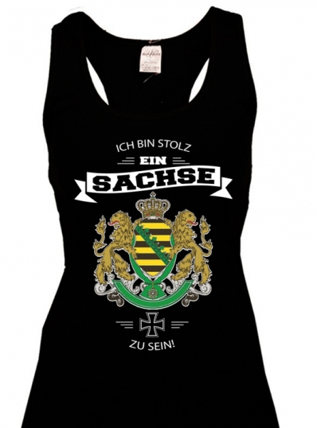Frauen Top - Ich bin stolz Sachse zu sein - Nur Frontdruck Frauen Top - Ich bin stolz Sachse zu sein - Nur Frontdruck