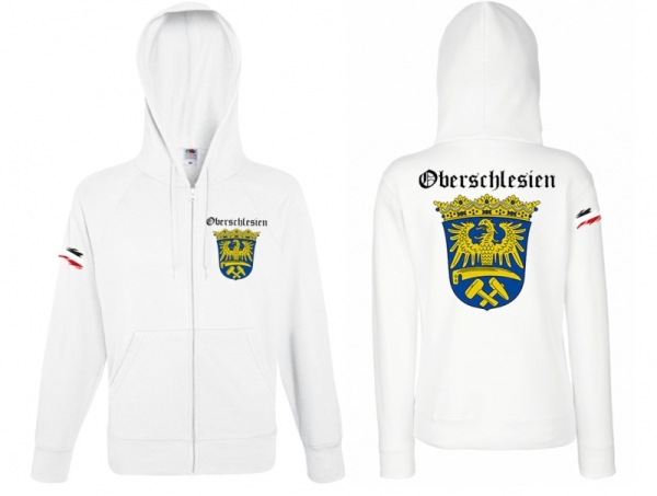 Frauen Kapuzenjacke - Oberschlesien - weiß Frauen Kapuzenjacke - Oberschlesien - weiß