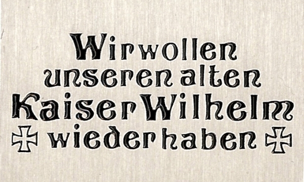 Pin - Kaiser Wilhelm II Pin - Kaiser Wilhelm II