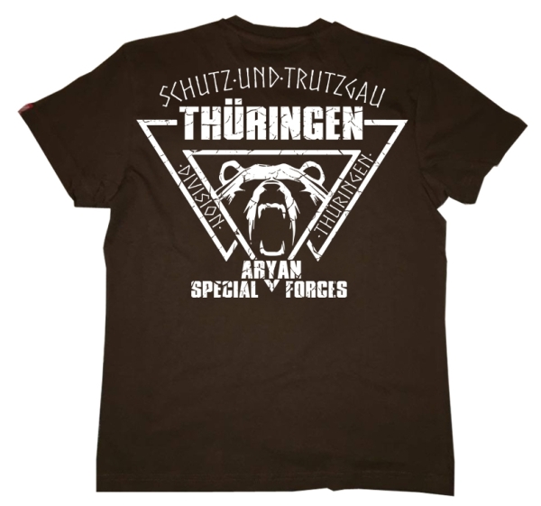 Premium Shirt - Division Thüringen - Aryan Special Forces - braun Premium Shirt - Division Thüringen - Aryan Special Forces - braun