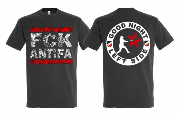 T-Hemd - FCK Antifa - Motiv 2 - grau T-Hemd - FCK Antifa - Motiv 2 - grau