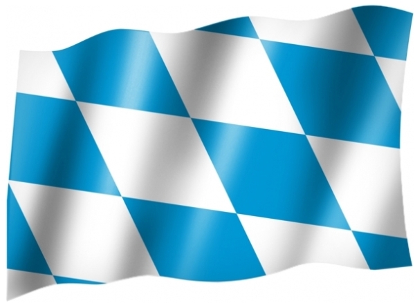 Fahne - Bayern - Raute Fahne - Bayern - Raute
