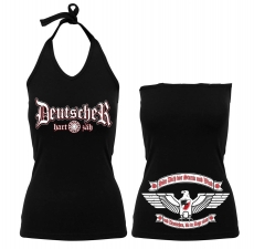 Frauen Neckholder Top - Deutscher - Hart & Zäh - Motiv 2 Frauen Neckholder Top - Deutscher - Hart & Zäh - Motiv 2