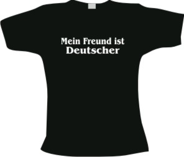 Frauen T-Shirt - Mein Freund ist Deutscher - schwarz