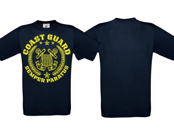 Frauen T-Shirt - Coastguard - navy/gelb - Motiv2 Frauen T-Shirt - Coastguard - navy/gelb - Motiv2