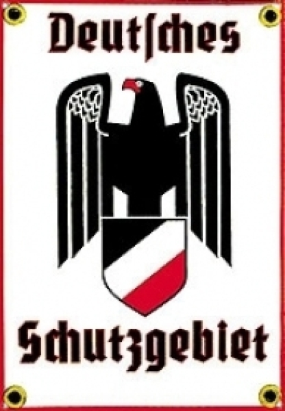 Emailleschild - Deutsches Schutzgebiet Emailleschild - Deutsches Schutzgebiet