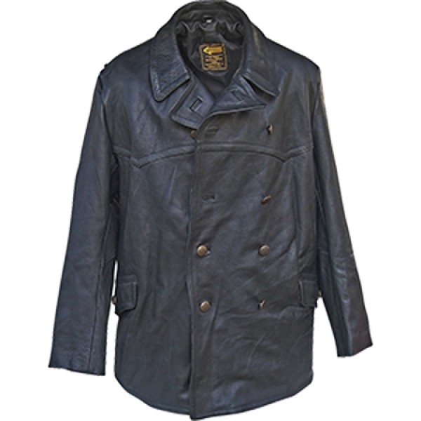 Lederjacke - Marine-Offizier - schwarz