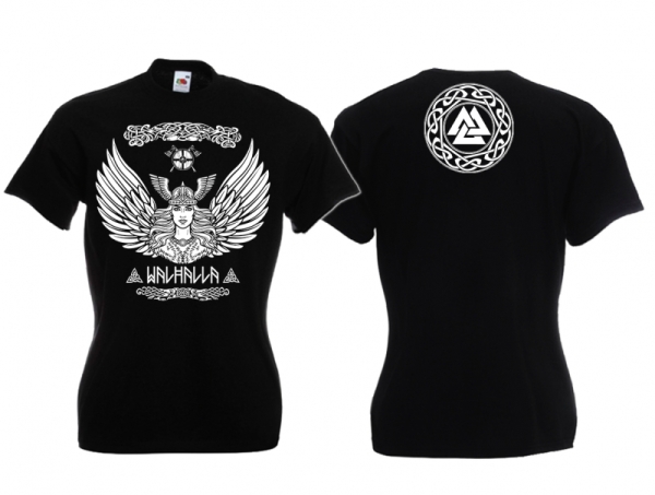 Frauen T-Shirt - Walküre - schwarz/weiß Frauen T-Shirt - Walküre - schwarz/weiß