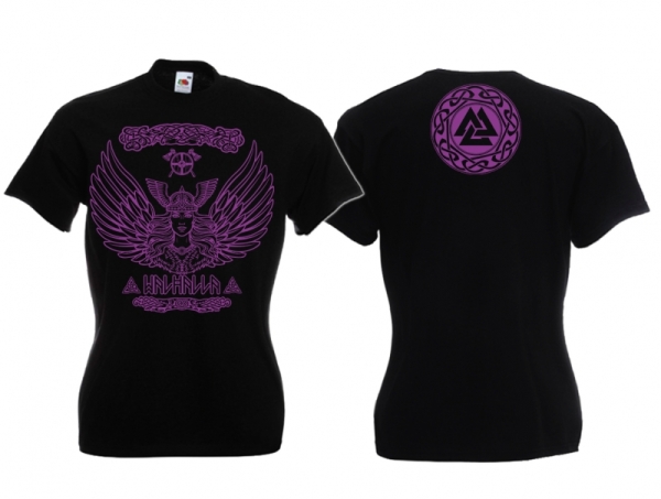 Frauen T-Shirt - Walküre - schwarz/lila Frauen T-Shirt - Walküre - schwarz/lila