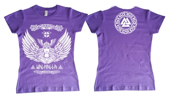 Frauen T-Shirt - Walküre - lila/weiß Frauen T-Shirt - Walküre - lila/weiß