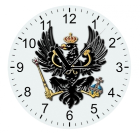 Wanduhr aus Glas - Preußen Wappen