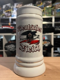 Bierkrug mit Goldlinien - Deutsches Reich - bunt Bierkrug mit Goldlinien - Deutsches Reich - bunt