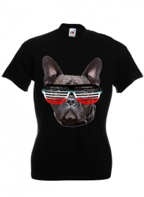 Frauen T-Shirt - Bulldogge - Brille - swr