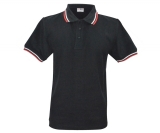Polo-Shirt - schwarz - schwarz-weiß-rot