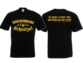 Frauen T-Shirt - Sonderkommando Schnitzel - schwarz/gold Frauen T-Shirt - Sonderkommando Schnitzel - schwarz/gold