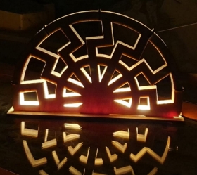 Lichterbogen LED - Schwarze Sonne - MINI - handarbeit Lichterbogen LED - Schwarze Sonne - MINI - handarbeit