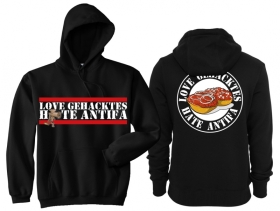 Frauen - Kapuzenpullover - Love Gehacktes - Hate Antifa Frauen - Kapuzenpullover - Love Gehacktes - Hate Antifa
