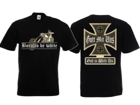 T-Hemd - Born to be white - Biker - schwarz T-Hemd - Born to be white - Biker - schwarz