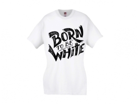 Frauen T-Shirt - Born to be white - Logo - weiß/schwarz Frauen T-Shirt - Born to be white - Logo - weiß/schwarz