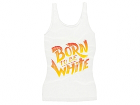 Frauen Top - Born to be white - Logo - weiß/bunt Frauen Top - Born to be white - Logo - weiß/bunt