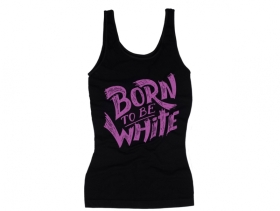 Frauen Top - Born to be white - Logo - schwarz/lila Frauen Top - Born to be white - Logo - schwarz/lila