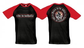 Raglan T-Shirt - Born to be white - Biker - schwarz/rot Raglan T-Shirt - Born to be white - Biker - schwarz/rot