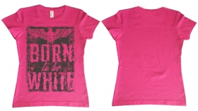Frauen T-Shirt - Born to be white - Adler - rosa/ schwarz Frauen T-Shirt - Born to be white - Adler - rosa/ schwarz