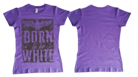Frauen T-Shirt - Born to be white - Adler - lila/schwarz Frauen T-Shirt - Born to be white - Adler - lila/schwarz