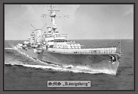 Blechschild - SMS Königsberg - 117 (117) Blechschild - SMS Königsberg - 117 (117)