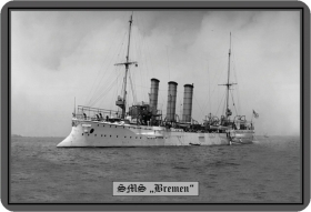 Blechschild - SMS Bremen - 116 (79) Blechschild - SMS Bremen - 116 (79)