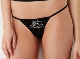 String Tanga - Love our Race - schwarz String Tanga - Love our Race - schwarz