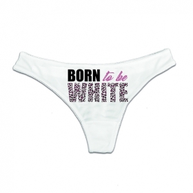 String Tanga - Born to be white - Leopard - lila/weiß String Tanga - Born to be white - Leopard - lila/weiß