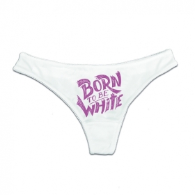 String Tanga - Born to be white Logo - weiß String Tanga - Born to be white Logo - weiß