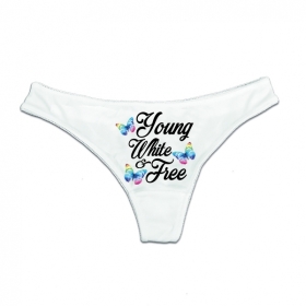 String Tanga - young, white & free - weiß String Tanga - young, white & free - weiß
