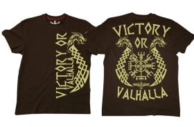 Premium Shirt - Victory or Valhalla - braun Premium Shirt - Victory or Valhalla - braun