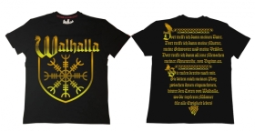 Premium Shirt - Walhalla - Brust groß - gold Premium Shirt - Walhalla - Brust groß - gold