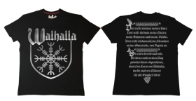 Premium Shirt - Walhalla - Brust groß - silber Premium Shirt - Walhalla - Brust groß - silber